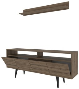 Móvel de TV Ola – Nogueira – 160 cm x 35 cm x 64,5 cm