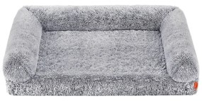 Cama para cães tamanho XXL 122 x 85 x 24 cm removível e lavável cinza