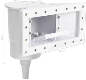 Skimmer de piscina de boca larga 11 pcs 34,3x25x30,5 cm