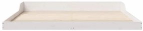 Estrutura da Cama Branco 180 x 220 cm Madeira de pinho maciça