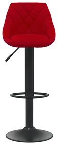 Bancos de bar 2 pcs veludo vermelho tinto