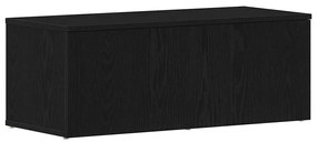 Armário para televisão vidaXL Preto Carvalho 80x34x30 cm Madeira engen