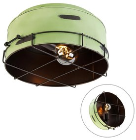 Candeeiro de teto industrial verde 35 cm - Barril Industrial