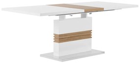 Mesa de jantar branca 160/200 x 90 cm SANTANA Beliani