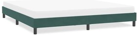 vidaXL Estrutura de cama sem colchão 200x210 cm veludo verde-escuro