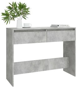 Mesa consola 100x35x76,5 cm derivados madeira cinzento-cimento