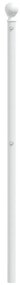 Cabeceira de cama 120 cm metal branco