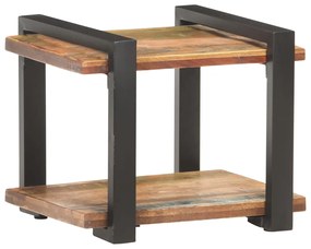Mesa de cabeceira 50x40x40 cm madeira recuperada maciça