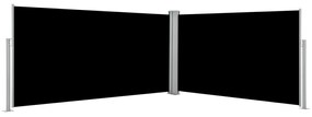 Toldo lateral retrátil 160x600 cm preto