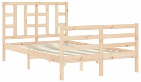 Estrutura de cama com cabeceira 120x200 cmmadeira maciça