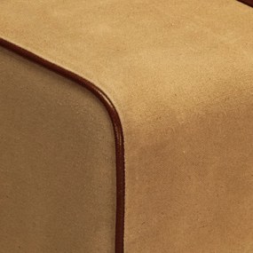 Boque de ginásio 58 cm couro genuíno castanho/mangueira maciça