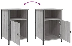 Mesas cabeceira 2 pcs 40x42x60cm deriv. madeira cinzento sonoma