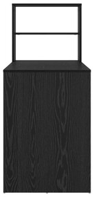 Secretária com Armazenagem Carvalho Preto 113x54x120 cm Madeira Deriva