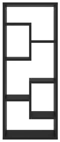 Estante de parede 36x16x90 cm derivados de madeira preto