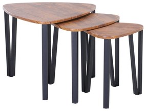 Conjunto de 3 Mesas de Café Nido Mesa de Café Moderna Mesa Auxiliar Me