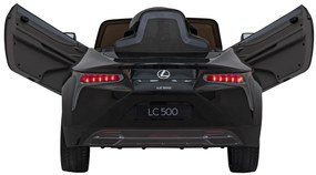 Carro elétrico para Crianças 12V Lexus LC500 Rodas de EVA, Assento de couro Preto