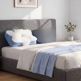 Almofada, almofada ergonómica, almofada refrescante para o pescoço, com altura ajustável branco e azul