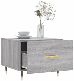Mesas de centro 2 pcs 50x50x40 cm madeira proc. sonoma cinza