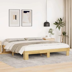vidaXL Estrutura de cama sem colchão 180x200 cm de madeira de carvalho