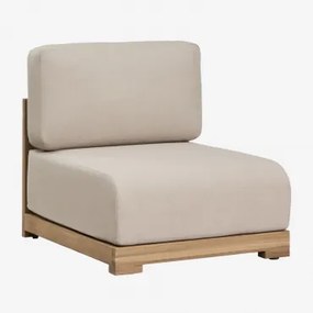 Módulo Central Para Sofá Modular De Jardim Em Madeira De Acácia Brivori Marrom Acácia Claro - Sklum