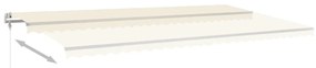 Toldo automático com LED e sensor de vento 600x350 cm creme