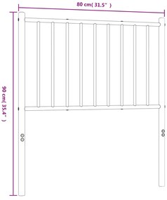 Cabeceira de cama 75 cm metal preto