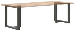 Pés para mesa de jantar em forma de T, 2 peças, antracite, 70x35x(72-7