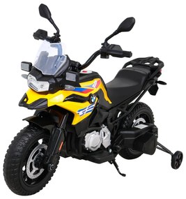 Mota elétrica para Crianças 12V BMW F850 GS Rodas Espuma EVA Amarela