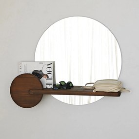 Espelho Points – Nogueira – 83 cm x 70 cm