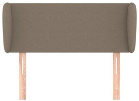 Cabeceira cama abas tecido 93x23x78/88 cm cinzento-acastanhado