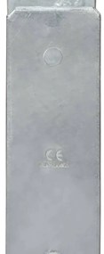 Âncoras de vedação 6 pcs 9x6x60 cm aço galvanizado prateado