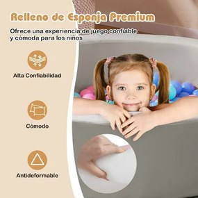 Piscina de bolas de espuma redonda 105 cm para crianças pequenas com 200 bolas Cinza