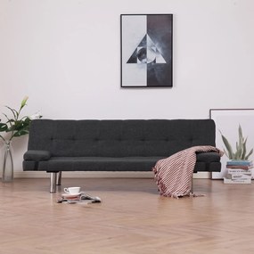 Sofá-Cama Selena em Tecido - Cinzento Escuro - Design Moderno