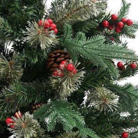 Árvore de Natal com pinhas 120 cm PVC e PE verde