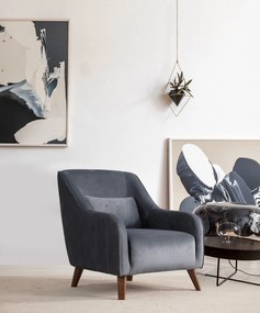 Cadeira Wing Buhara – Cinzento Escuro – 60x81x72 cm