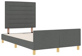 Estrutura de Cama vidaXL Cinza Escuro 120x200 cm Tecido