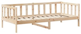 Conjunto de sofá-cama e banco c/ telhado 90x200 cm pinho maciço