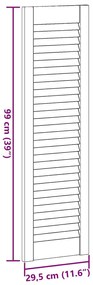 Portas de armário 4 pcs design de persiana 99x29,5 cm branco