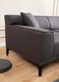 Sofá de Canto Petra – Antracite – 145 x 250 cm
