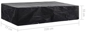 Capa para espreguiçadeira de jardim 2 pcs 8 ilhós 218x77x55 cm