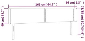 Cabeceira cama c/ abas couro artificial 163x16x78/88 cm branco