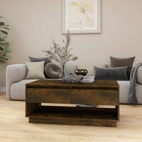 Mesa de centro 102,5x55x44 cm derivados madeira carvalho fumado