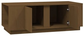 Mesa de centro 110x50x40cm madeira de pinho maciça castanho mel