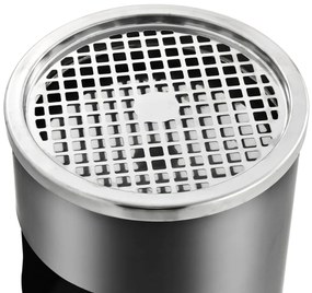 Caixote do lixo com cinzeiro para hotel 30 L aço cinzento