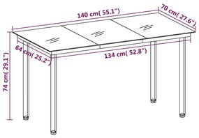 5 pcs conjunto de jantar para jardim cinzento-escuro