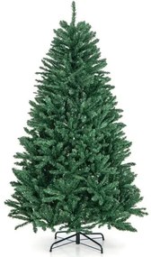 Mini árvore de Natal artificial pré-iluminada de 3 pés com 98 agulhas de PVC flocadas e pinheiro