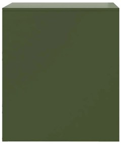 Mesa de cabeceira 34,5x39x44 cm aço verde