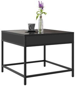 Mesa de centro c/ luzes LED Infinity 50x50x41 cm preto