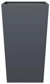 Vaso/floreira de jardim 45x45x75 cm aço antracite