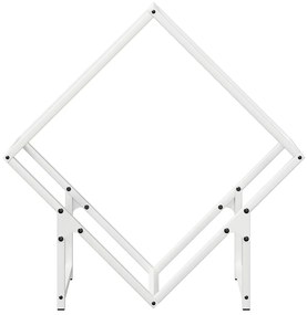 Suporte para lenha 60x25x60 cm aço laminado a frio branco